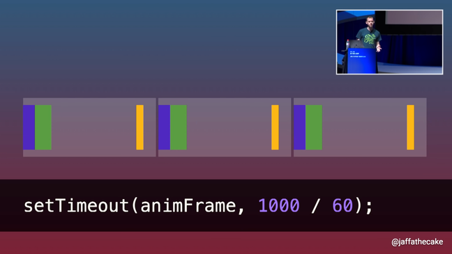 Tasks distributed one per frame