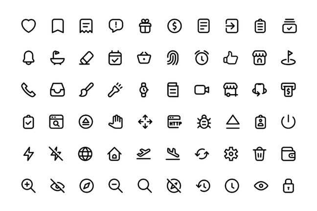 A set of SVG icons