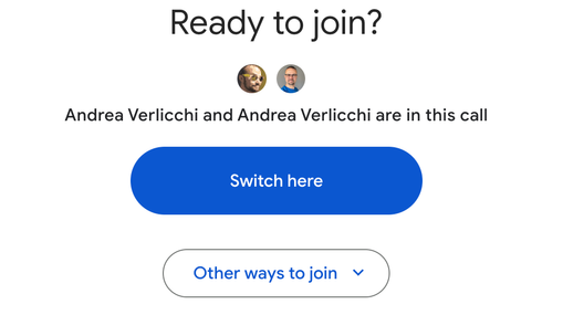 Ready to join? Andrea Verlicchi and Andrea Verlicchi are in this call. Switch here; Other ways to join ⬇